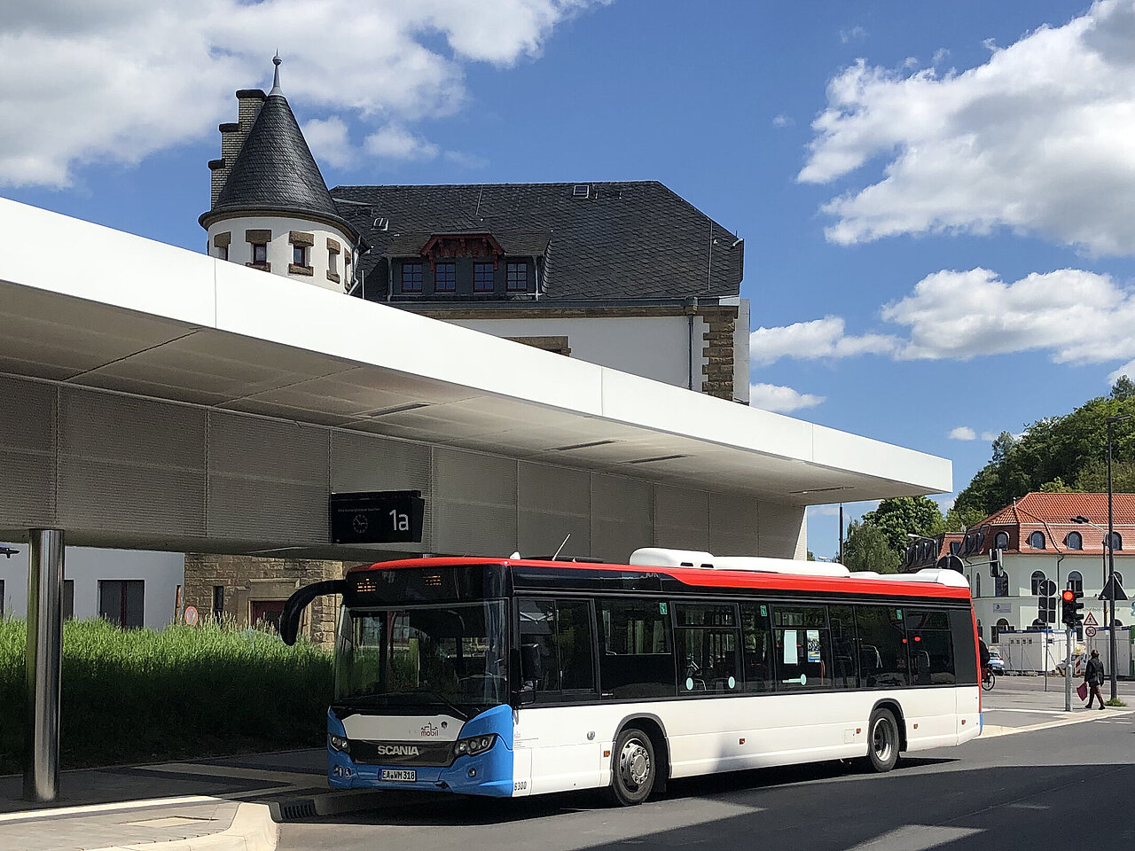 Bus am ZOB in Eisenach 