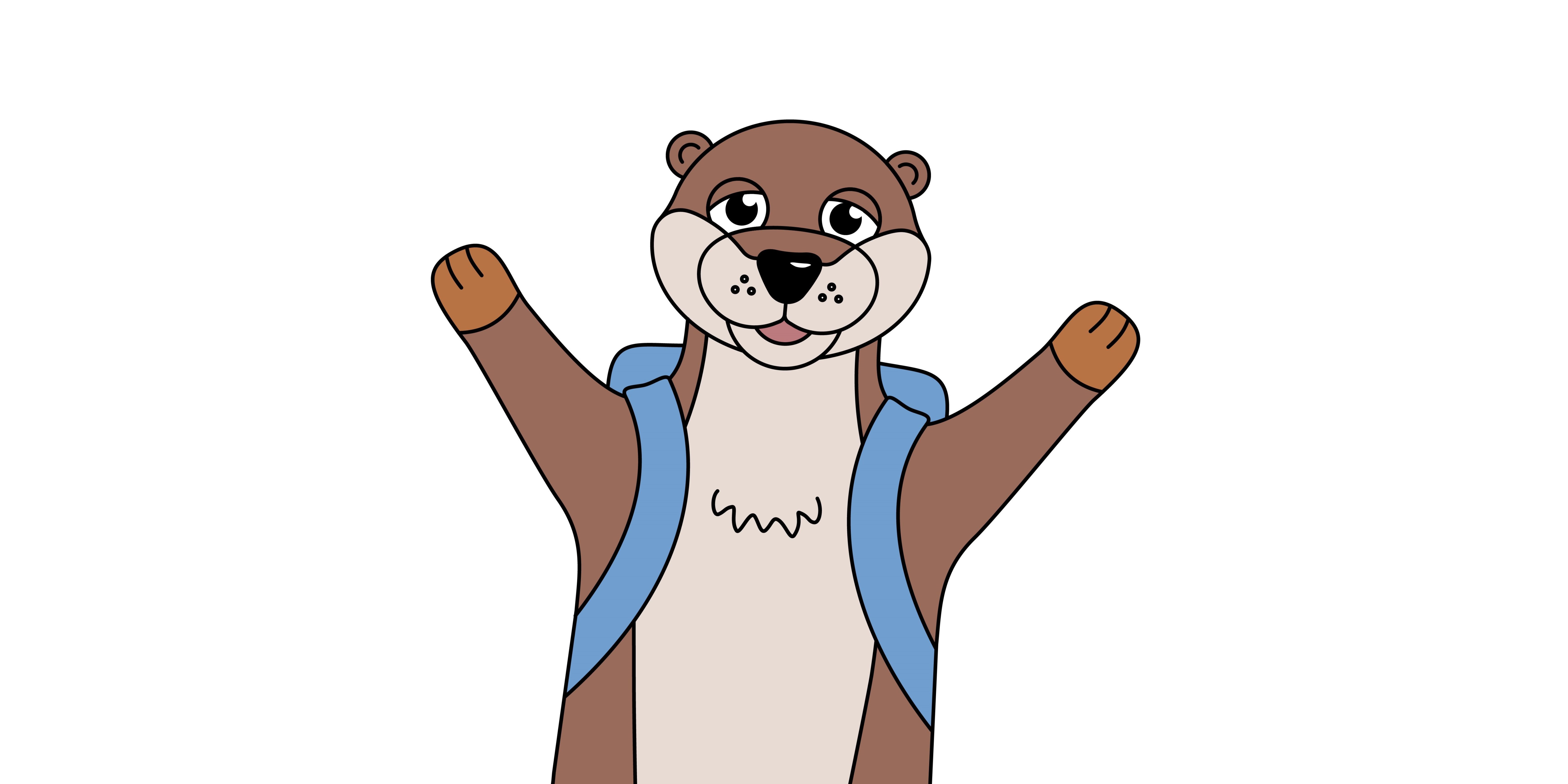 Oskar Otter Maskottchen, Plüschtier, Schlaumeier und vieles mehr